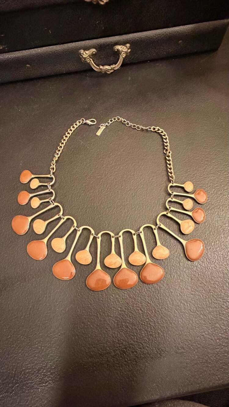 Mika Enamel Teardrop Bib Statement Necklace